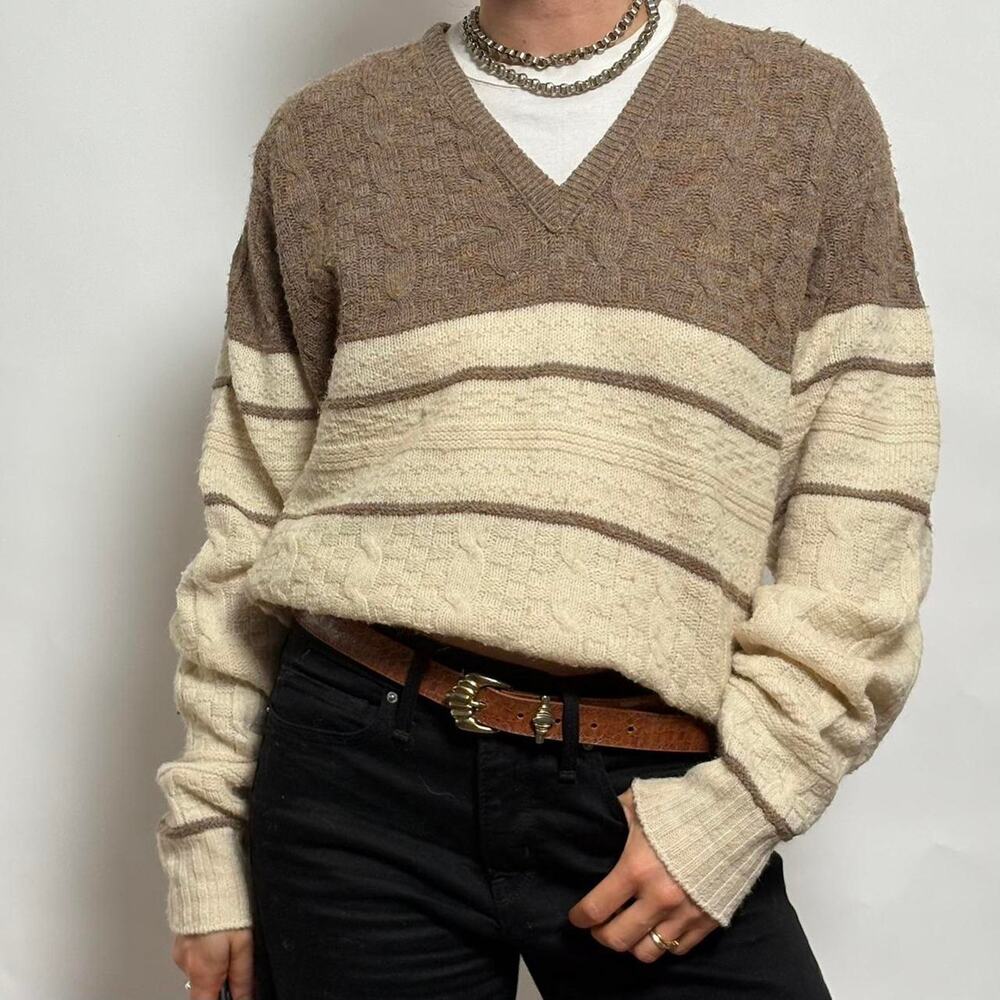 Vintage Lord Jeff Color Block Sweater - Made in the USA